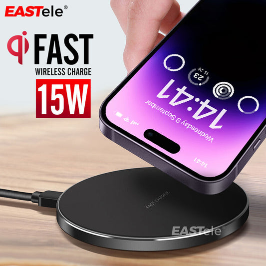 Wireless Charger FAST Charging Pad For iPhone 16 Pro Max 15 14 13 11 Samsung S24