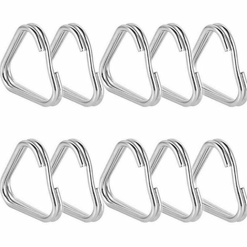 50pcs Metal Triangle Rings Split Camera Strap Hook Replacement Parts