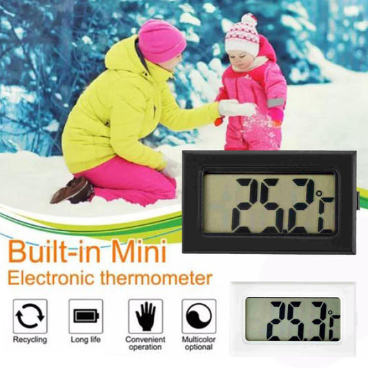 Mini Black Embedded LED Digital Thermometers Temperatures Coolings