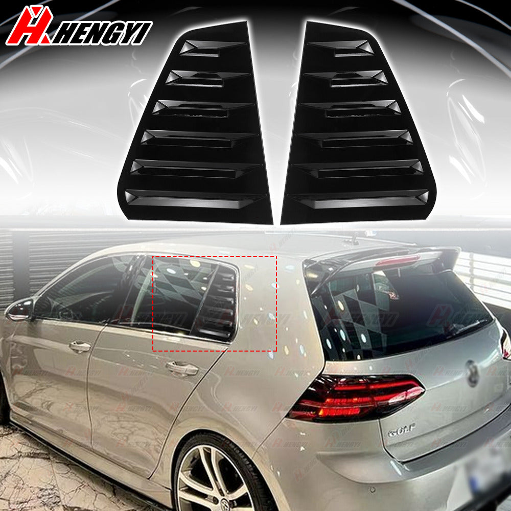 For Golf MK7 GTI R 2014-19 Glossy Quarter Glass Window Louver Sun Shade Cover