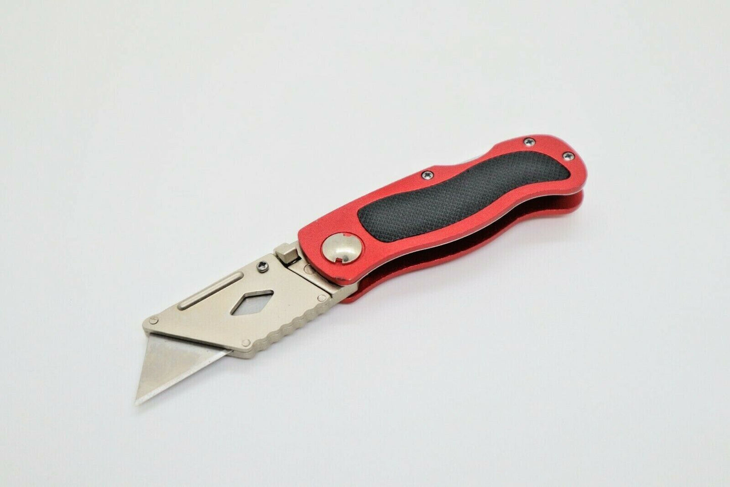 Folding Utility Knife Blades Box Cutter Pocket Knife Survival DIY Clip Light