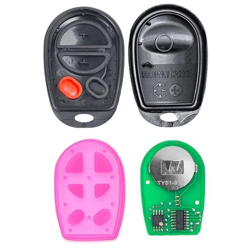 FULL Remote Car Key Fob Suit for TOYOTA CAMRY 2006 2007 2008 2009 2010 2011 4B