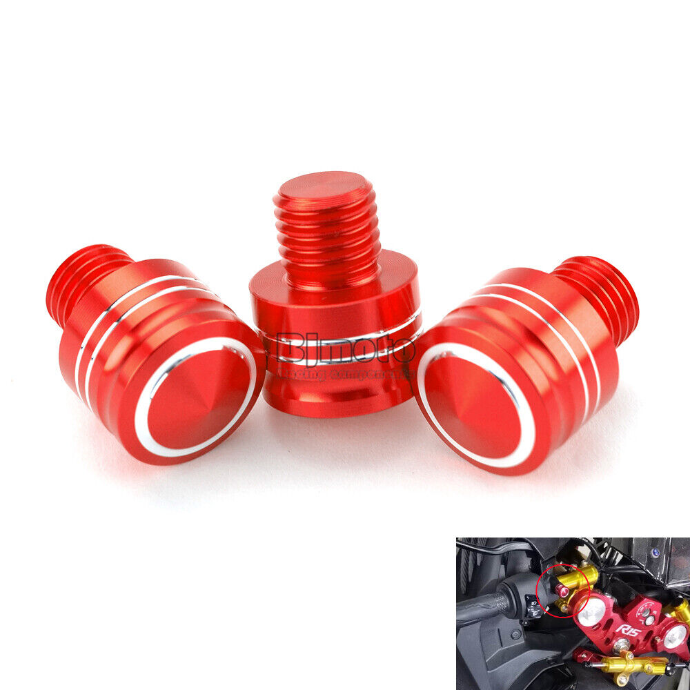 M10 Universal Motorcycle Rearview Mirror Hole Plugs Screws Caps For Yamaha BMW