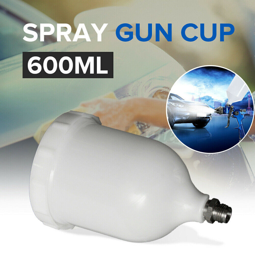 600ML Spray Gun Pot Paint Cup Replace For Devilbiss / TEKNA Pro Pri Spare Part