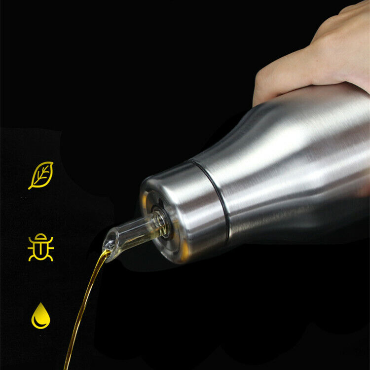 500-1000ml Stainless Steel Oil Dispenser Olive Vinegar Kitchen Tool Oil Bottle