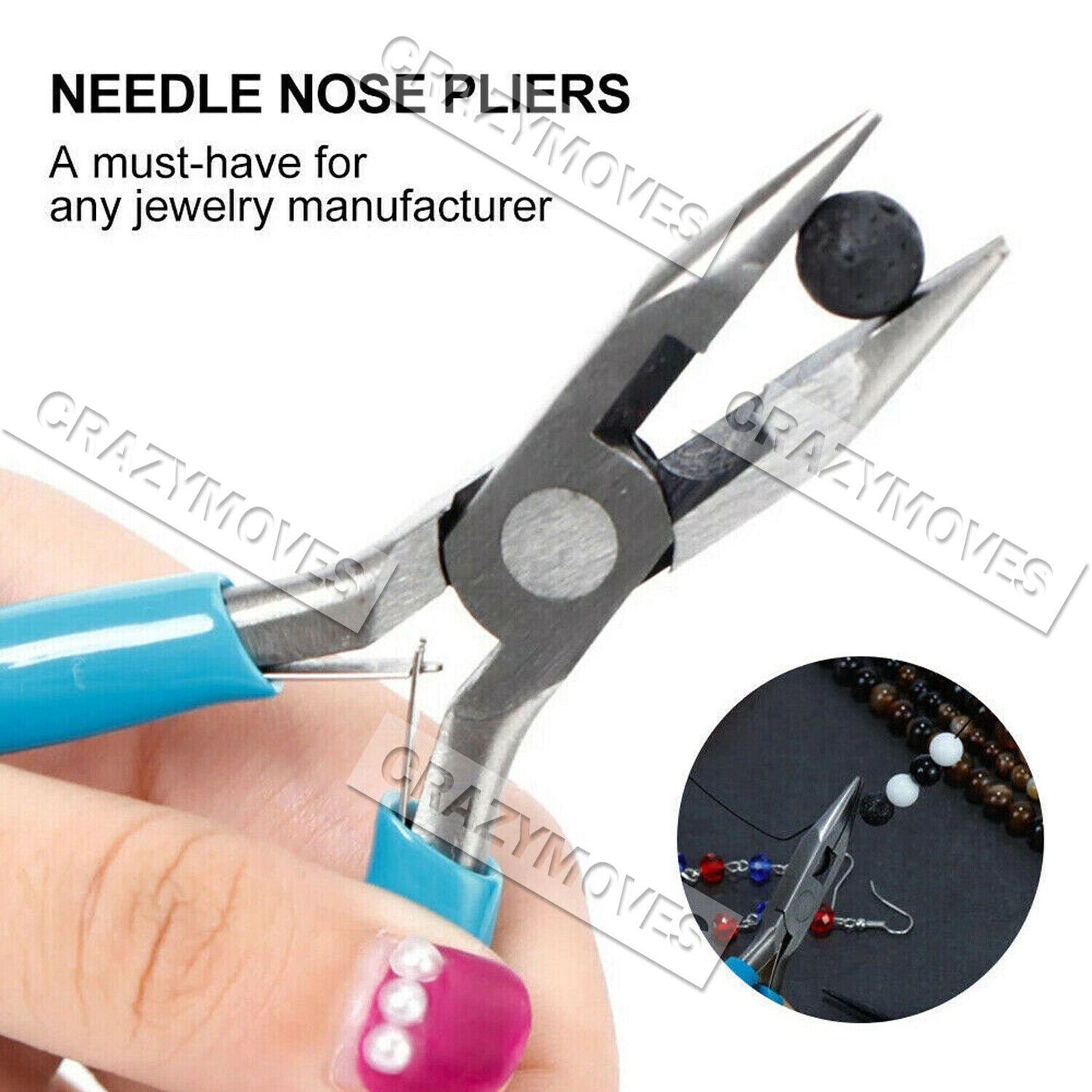 3pcs Round Nose Pliers Beading Jewellery Making Tools Wire Cutters Combo Tools