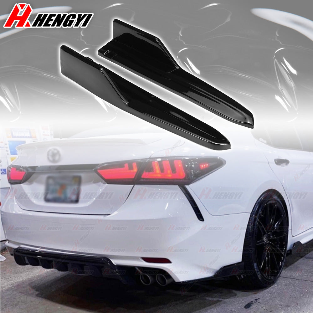 For Camry SE XSE 2018-2022 Style Rear Side Skirt Splitter Lip Gloss Black