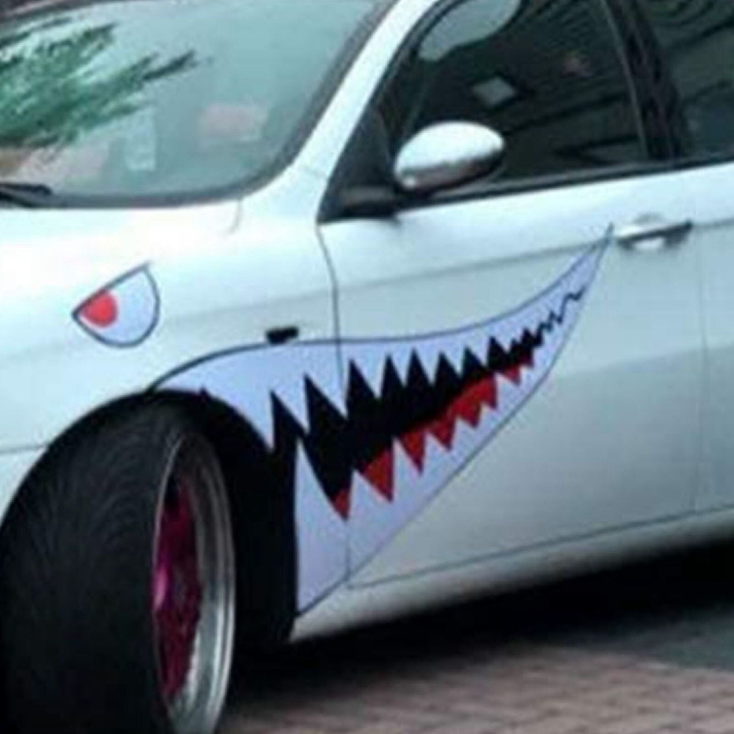 Mouth Teeth Decal Mouth Teeth Decal Lightweight Car Exterior Side Door