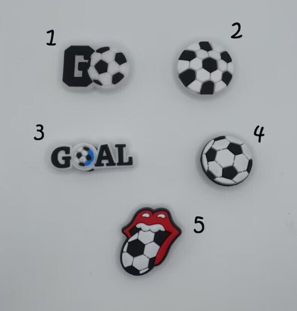 Football Charms, PVC Shoe Decor Set for Shoes