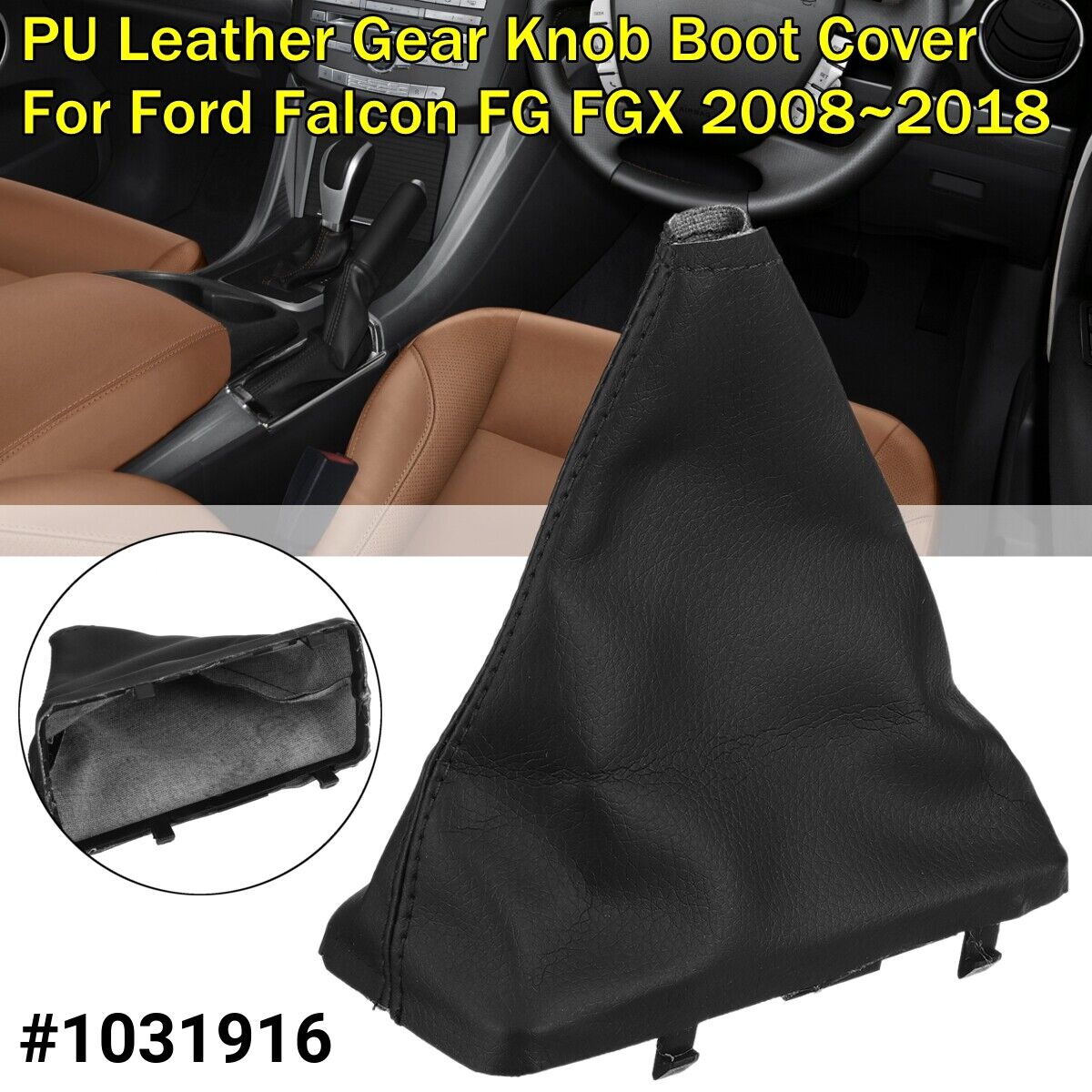 Handbrake & T Bar Handle Boot Cover Leather For Ford Falcon FG FGX XR6 G6E