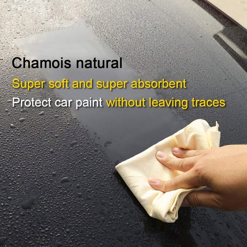 2X Large Natural Chamois Real Leather Washing Absorbent Towel Car Cleaning Cloth