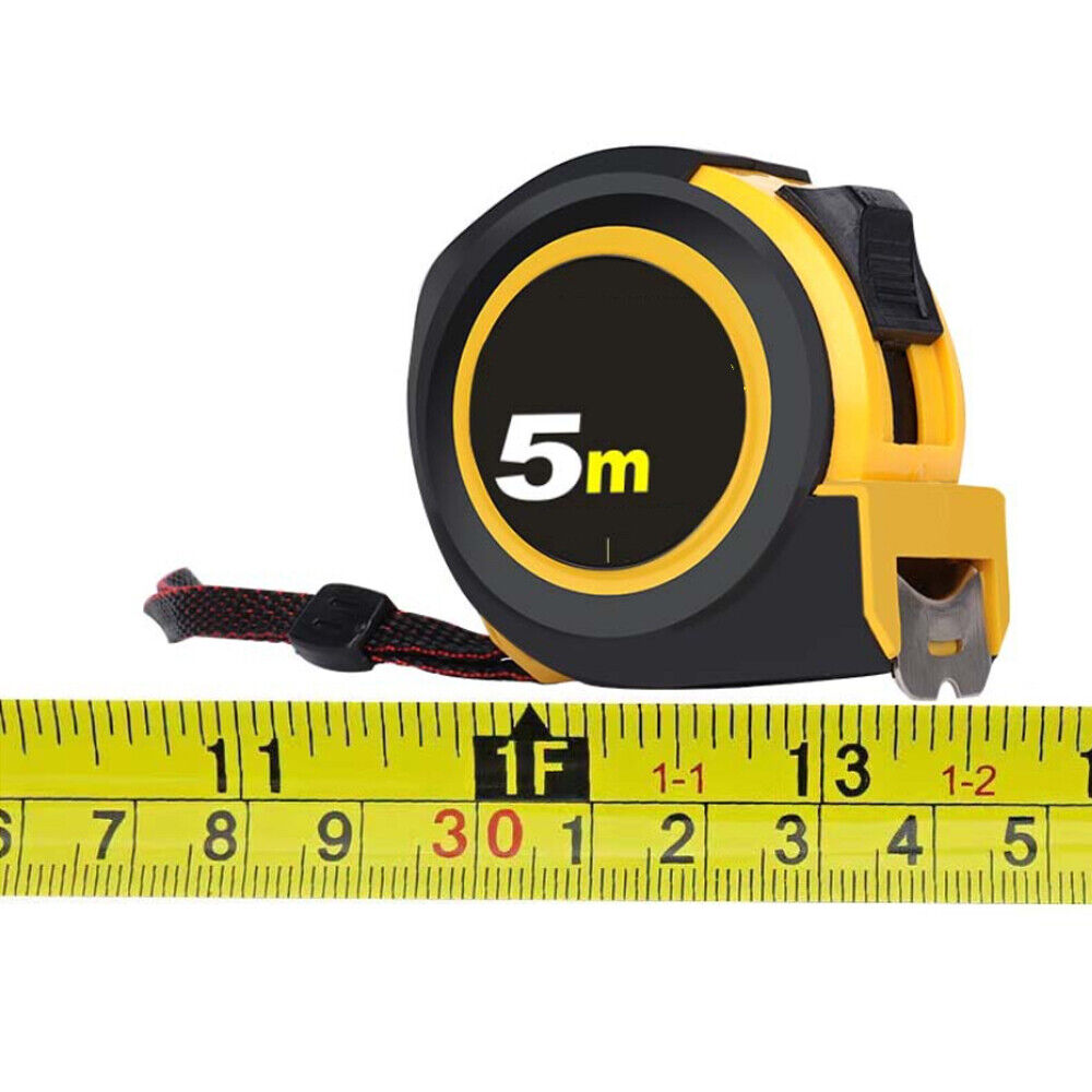 Measuring Rule Tool 10m Retractable Tape Measure 3-Way Lock Metric Rubber