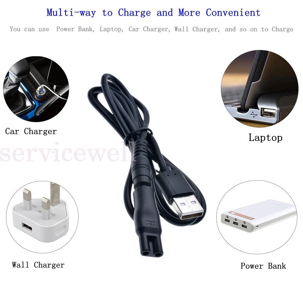 Hair Clippers Cable Power Cord Razor Charger Charger Convetor Charging Heads