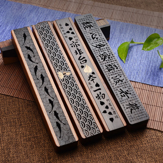 Sandalwood Incense Stick Holder Burning Incense Box Incense Burner Ash Catcher~