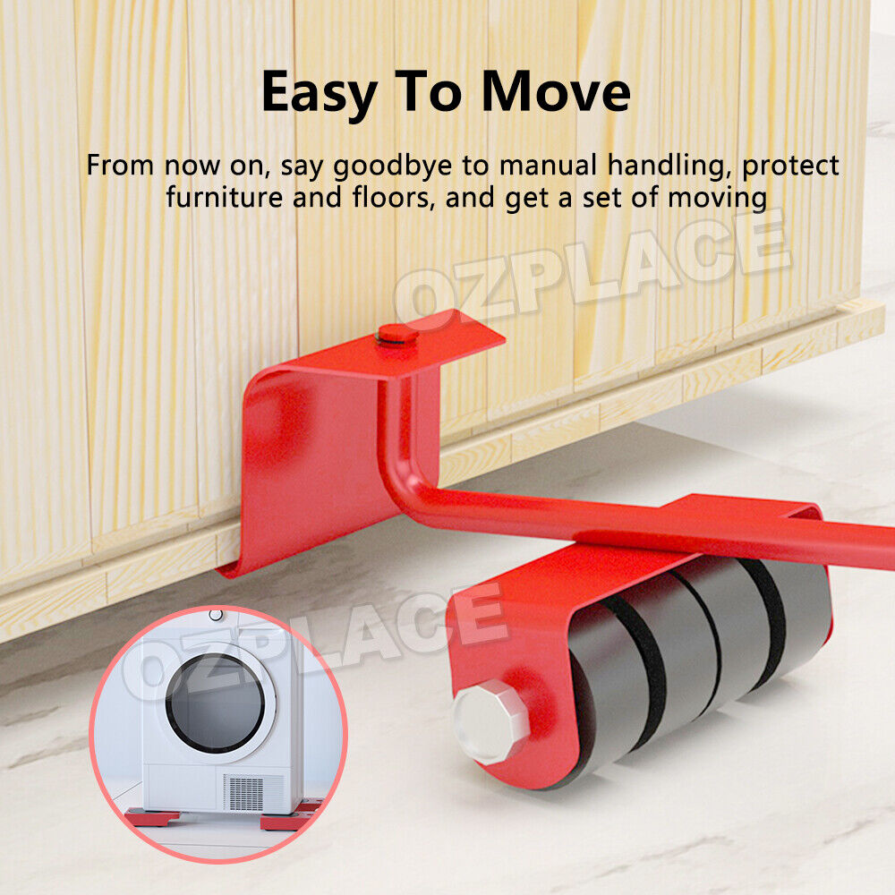 Heavy Furniture Moving Lifter Roller Move Tool Set Wheel Mover Sliders Kit