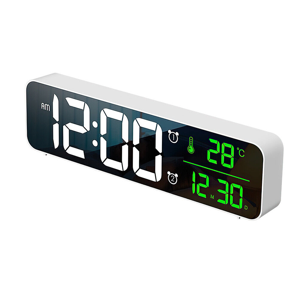 Digital Clock LED Display Desk Table Temperature Alarm Time Modern Home Decor