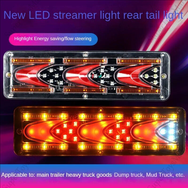 2X 46 LED Tail Lights Sequential Indicator Trailer Ute Caravan Truck Stop 12V