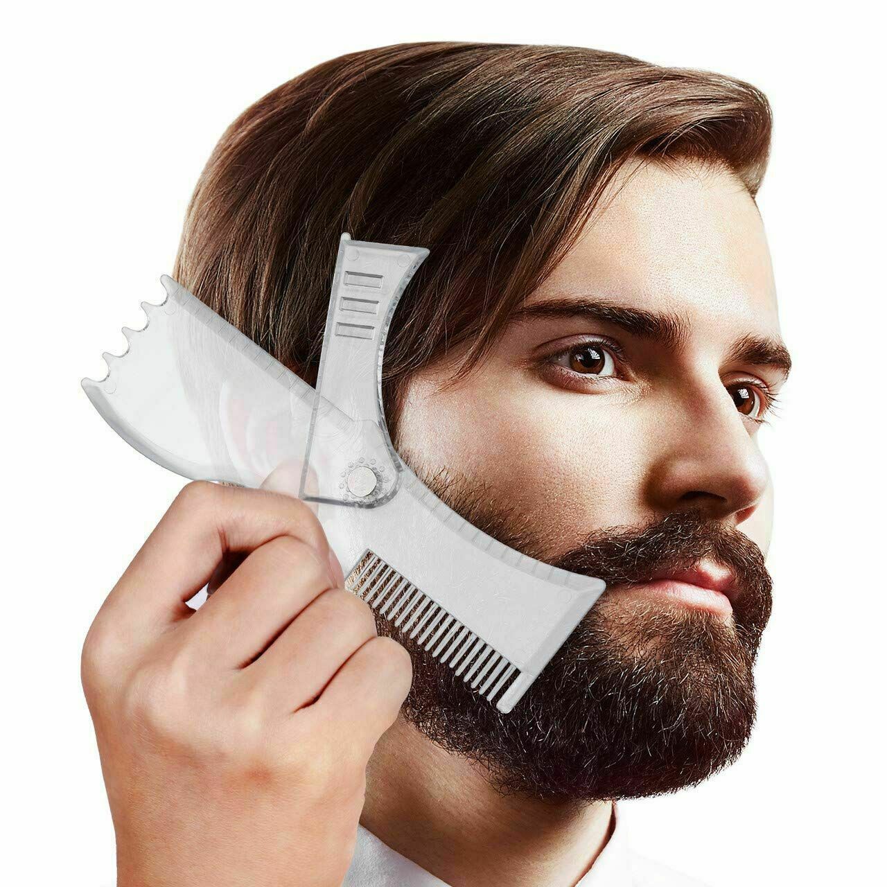 Beard Shaping Template Tool Trimming Barber Shaper for Shaving Stencil Line Up