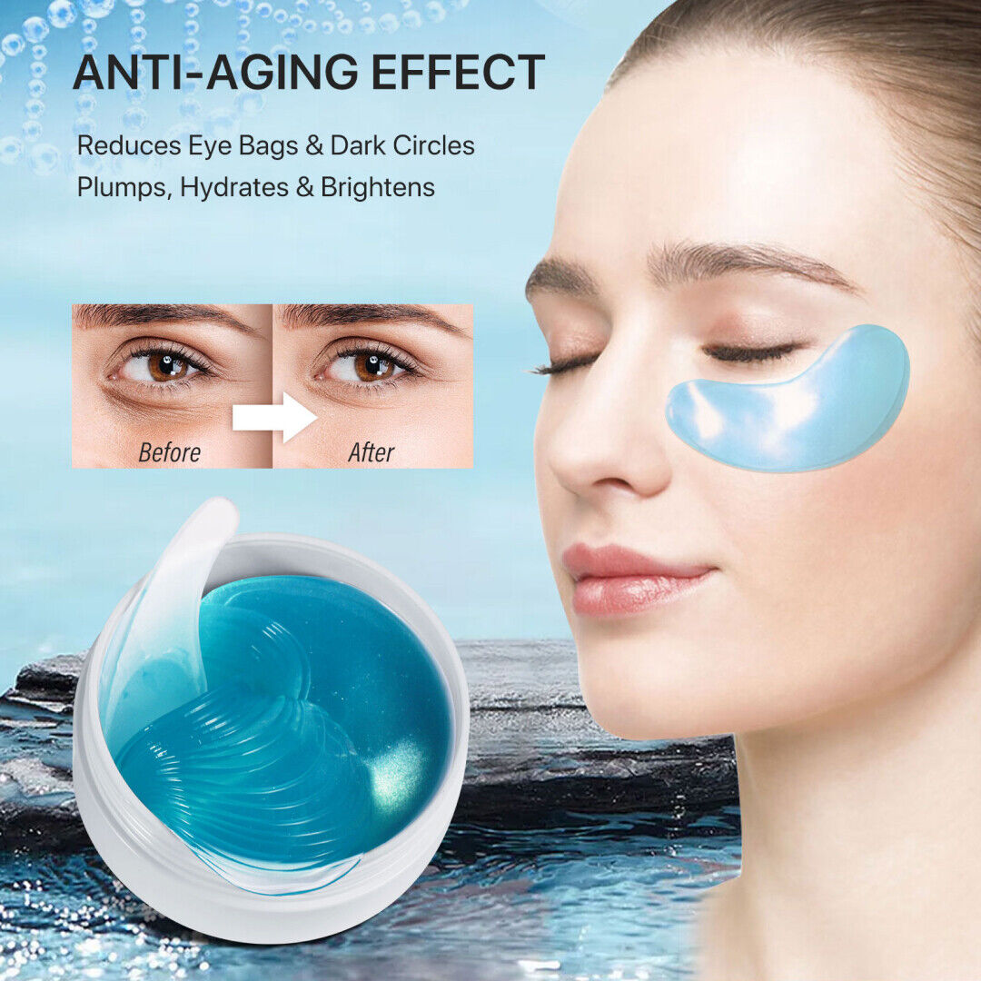 60pcs Hydrogel Under Eye Pads Collagen Gel Patches Anti Wrinkle Dark Circle