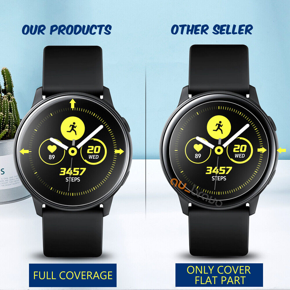 For Samsung Galaxy Watch Active 2 40 44mm Full Cover Waterproof Screen Protector