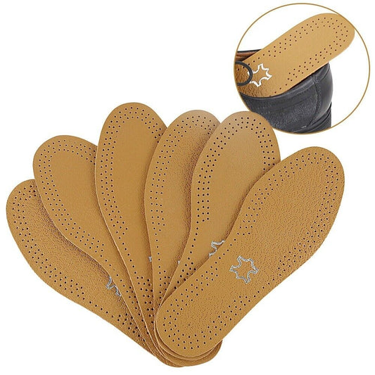 For Shoes Leather Insoles Men Women Insert Insole Cowhide Shoe Pads Shoe