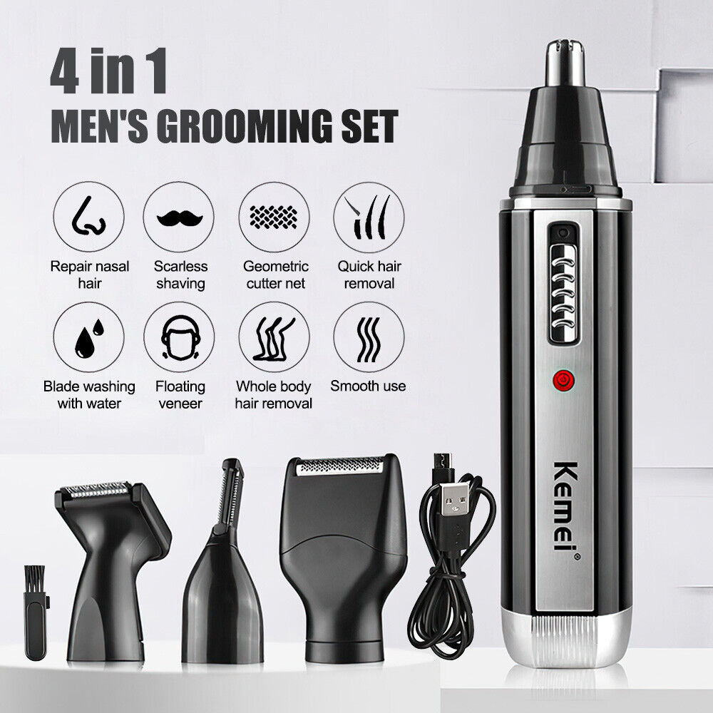 Kemei Electric Nose Hair Trimmer Men's Professional Facial Ear Beard Trimmer