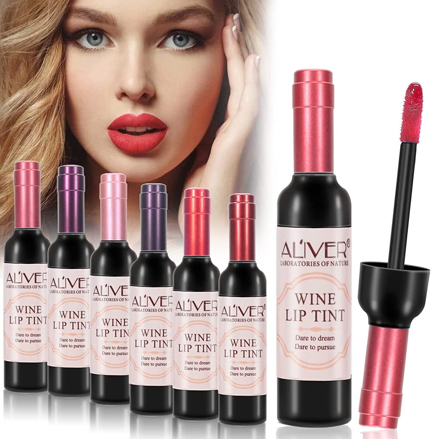 Wine Lip Lipstick Tint Long Lasting Gloss Matte Make Up Stain Liquid 6 Colors