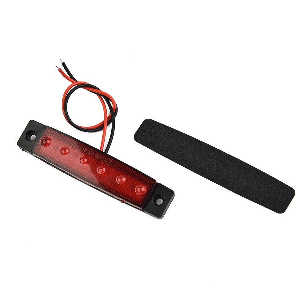 Set of 2 Waterproof 6 LED Red Brake Stop Tail Lights for Trucks and Trailers