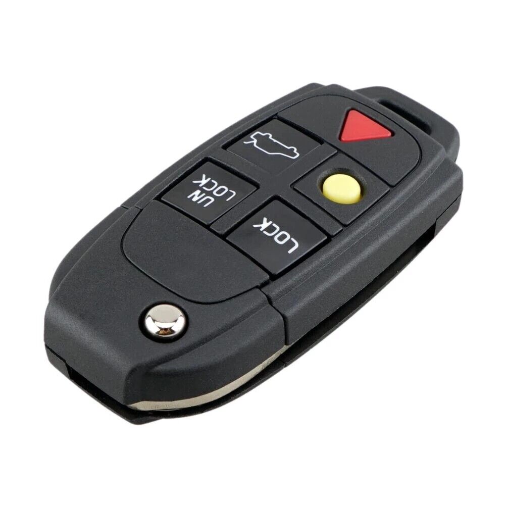 5 Button Suitable for Volvo XC90 V70 XC70 S60 S80 Flip Remote Key Shell Case Fob