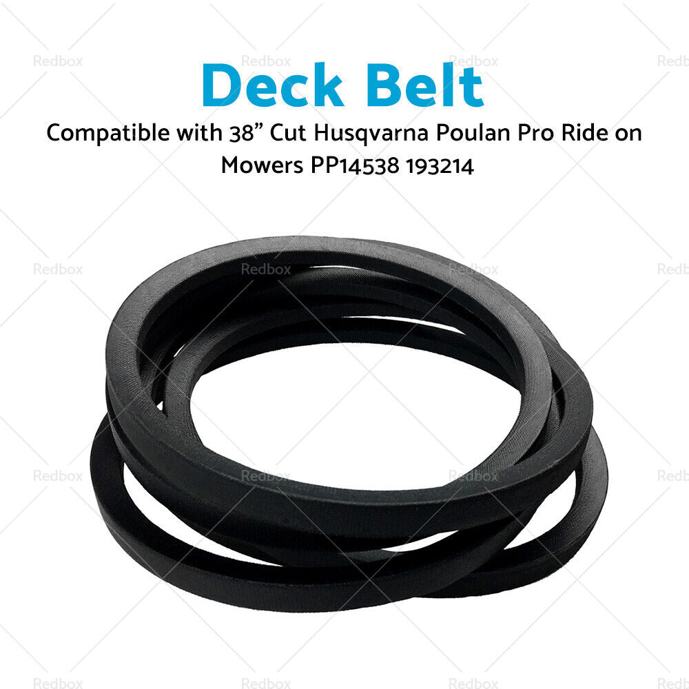 Belt Suitable For 38" Cut Husqvarna Poulan Pro Ride on Mowers PP14538 193214