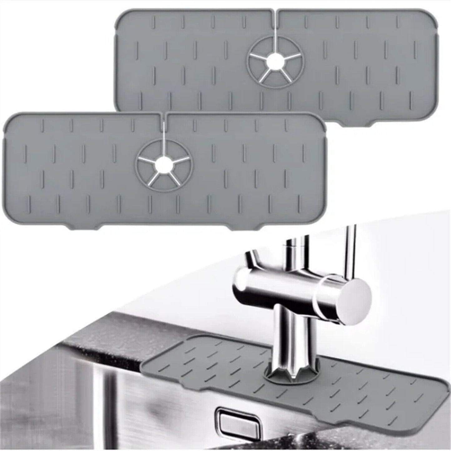 Sink Splash-proof Splash Catcher Silicone Drain Pad Faucet Tap Absorbent Mat