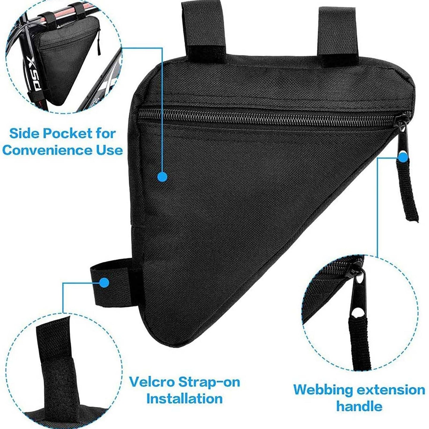 Bicycle Cycling Triangle Storage Bag Bike Front Tube Frame Waterproof Pouch Bags