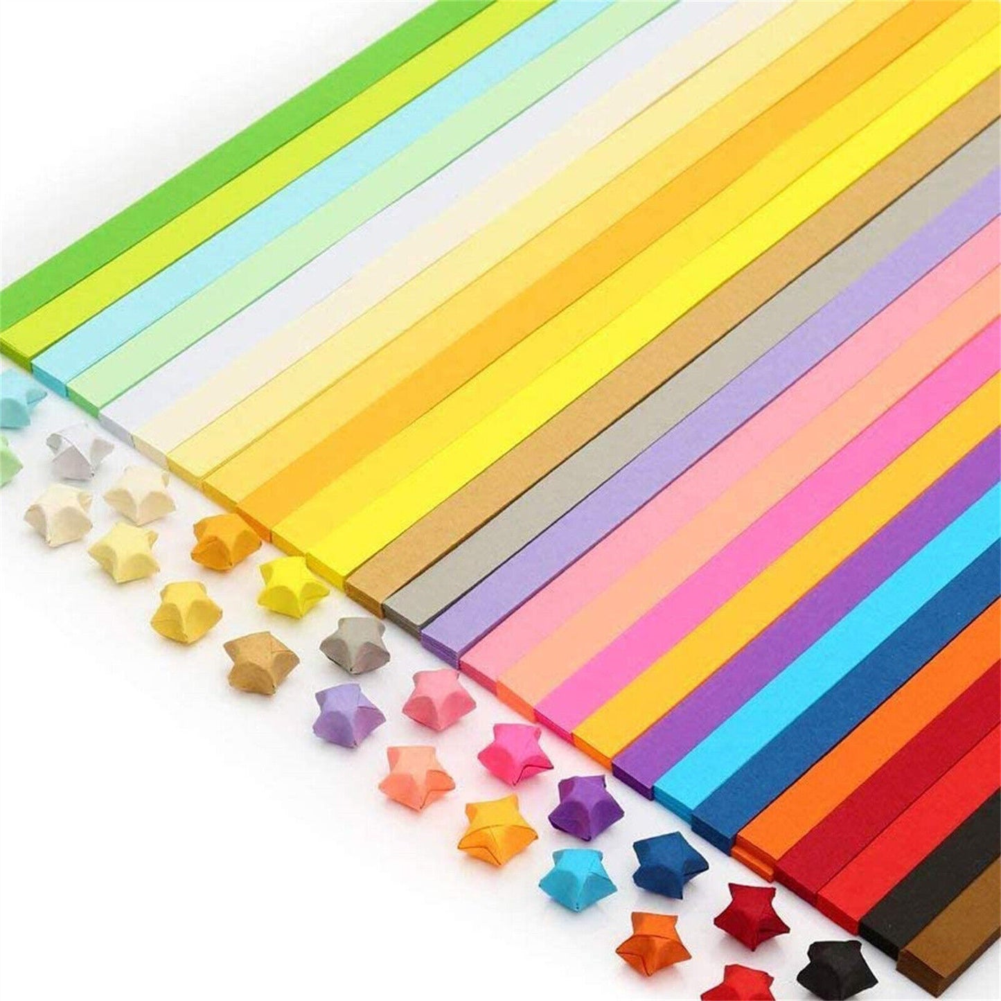 UP 2700pcs Folding Paper Lucky Star Paper Strip Origami Ribbons Art DIY Crafts