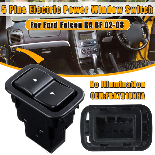 For Ford Falcon BA BF 2002-2008 Non-Illumination Single Window Switch 2-Button