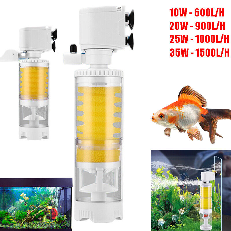 3 in1 Fish Tank Filter Pump Aquarium Submersible Internal Filter Aquarium Filter