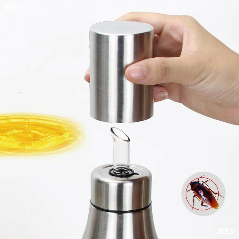 500-1000ml Stainless Steel Oil Dispenser Olive Vinegar Kitchen Tool Oil Bottle