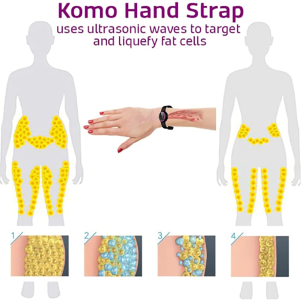 Ultrasonic High-Tech Body Shape Wristband-Komo Lymph Drainage Magnetic Bracelet