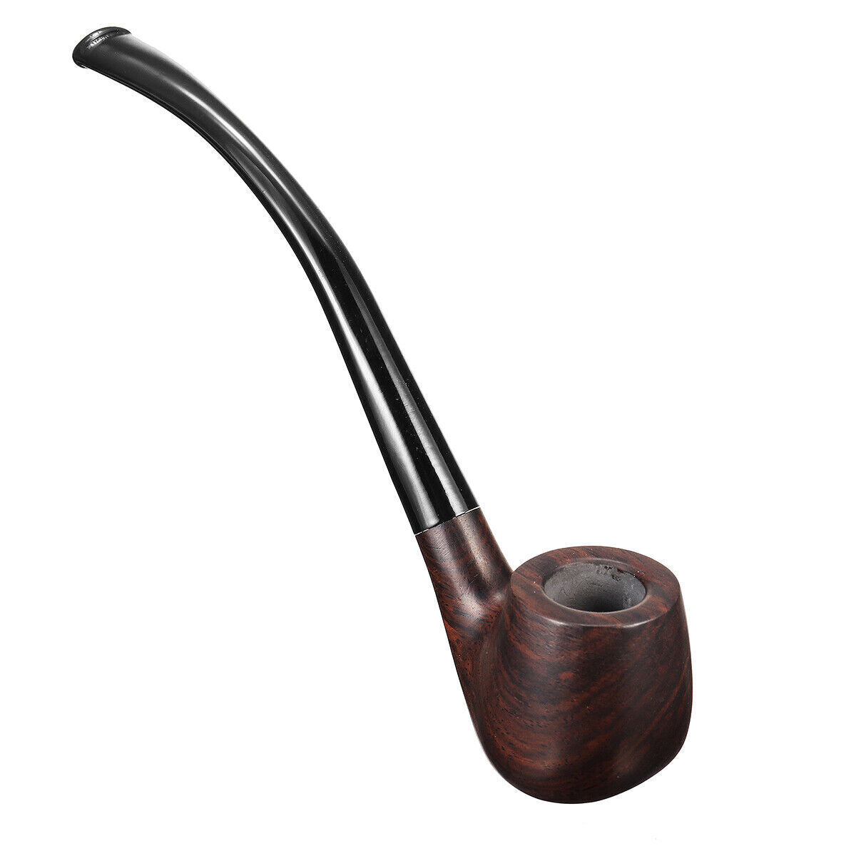 Long Tobacco Smoking Pipe Churchwarden Style Handmade Ebony For Men's Gift