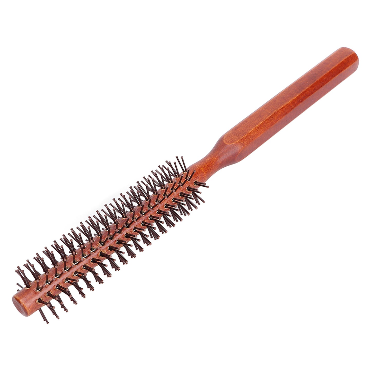 Round Styling Hair Brush Curling Roller Hairbrush Small Wood Brush Unisex