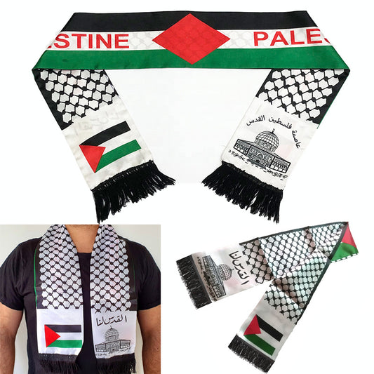 3PCS Palestine Flag Scarf Islamic Gift Keffiyeh Jerusalem Free Gaza AQSA