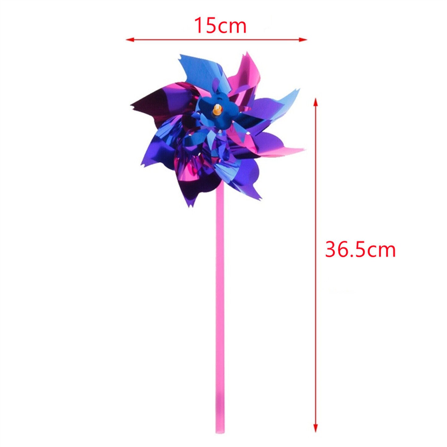 100X Plastic Windmill Pinwheel Wind Spinner Kids Toy Lawn Garden Party Decor