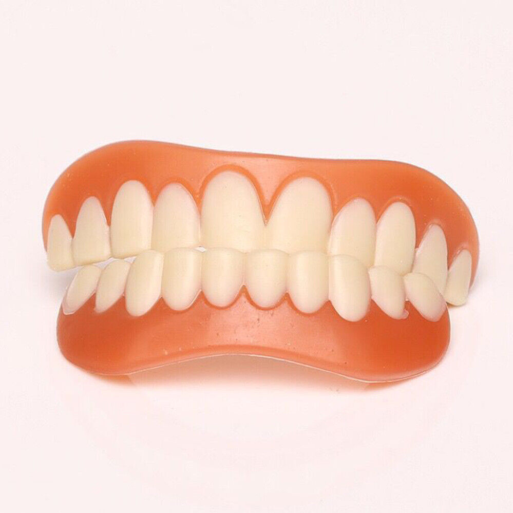 Snap On Bottom&TOP Dentures Smile Veneer False Teeth Fake Tooth Veneers Dental