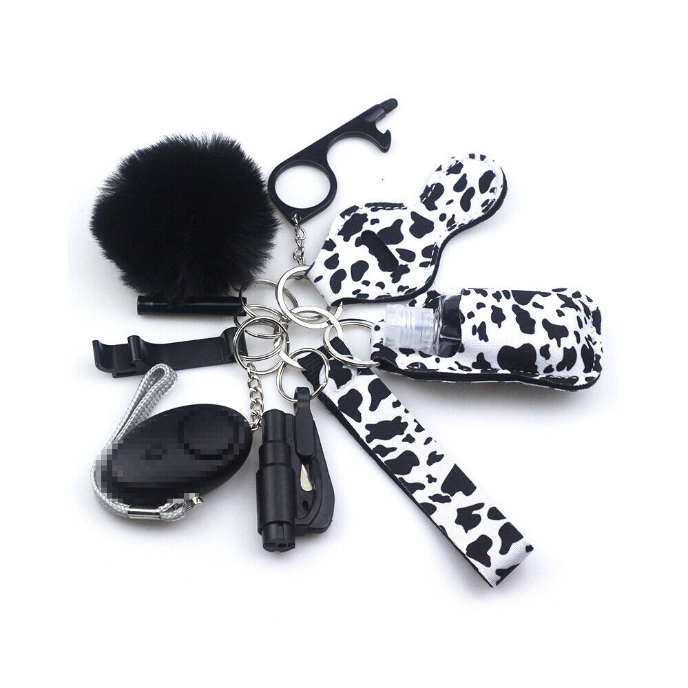 Weapon Alarm Personal Keychain Self Defense Ring Set Safety Protection Woman