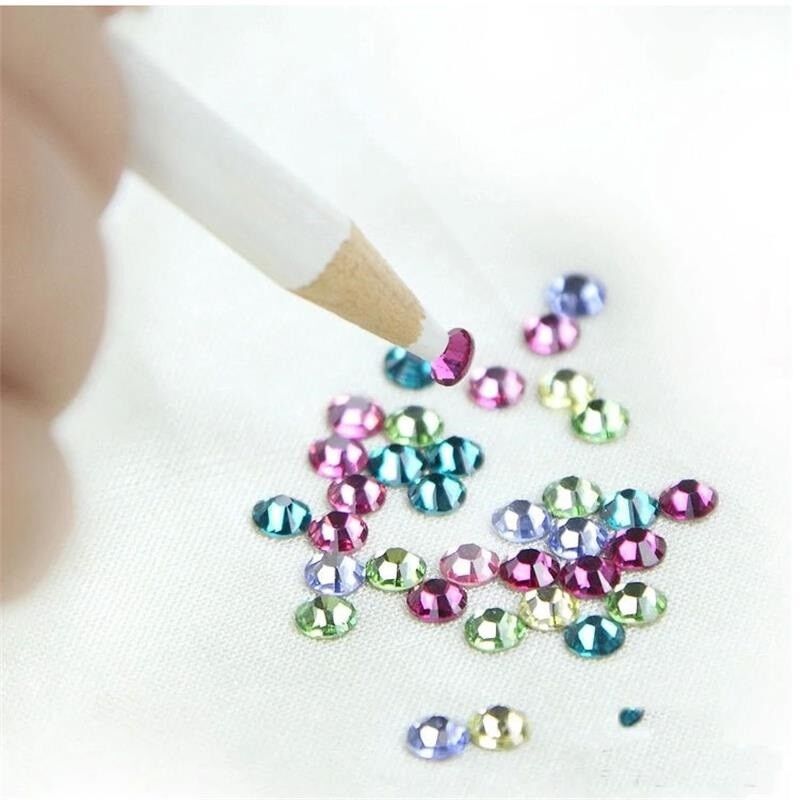 1 x Crystal Pick Up Pencil Rhinestones Wax Picker Craft Pencil Beads Nail Art