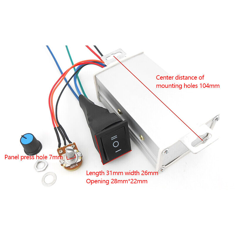 Reversible DC Motor Speed Controller Driver Controls 9V-60V 12V 24V 36V 48V 60V.