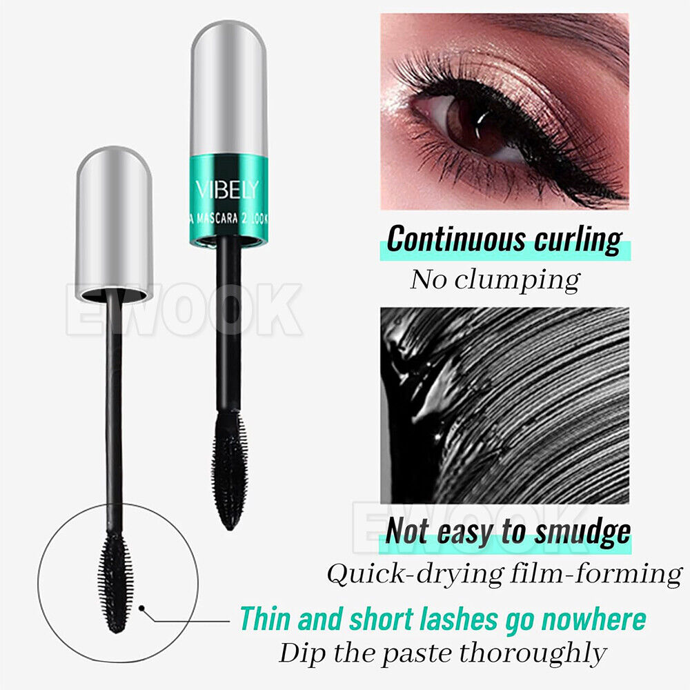 Lash Cosmetics Vibely Mascara 4D Thick Long Waterproof Silk Fiber Mascara Makeup