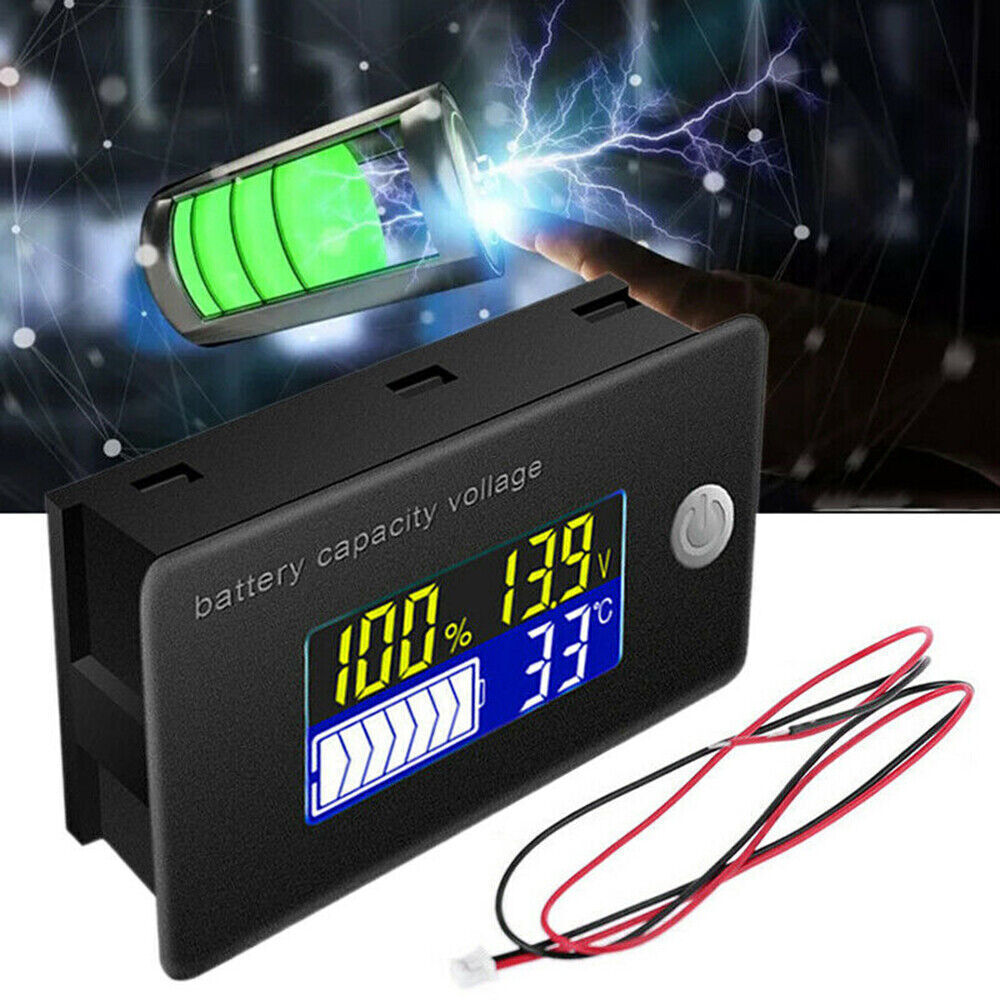 LCD Digital 12V Battery Charge Capacity Status Display Indicator Monitors Meter