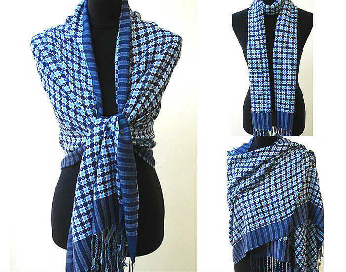 UNISEX'S PLAIDS JACQUARD SOFT PASHMINA WRAP SCARF/SHAWL SC084