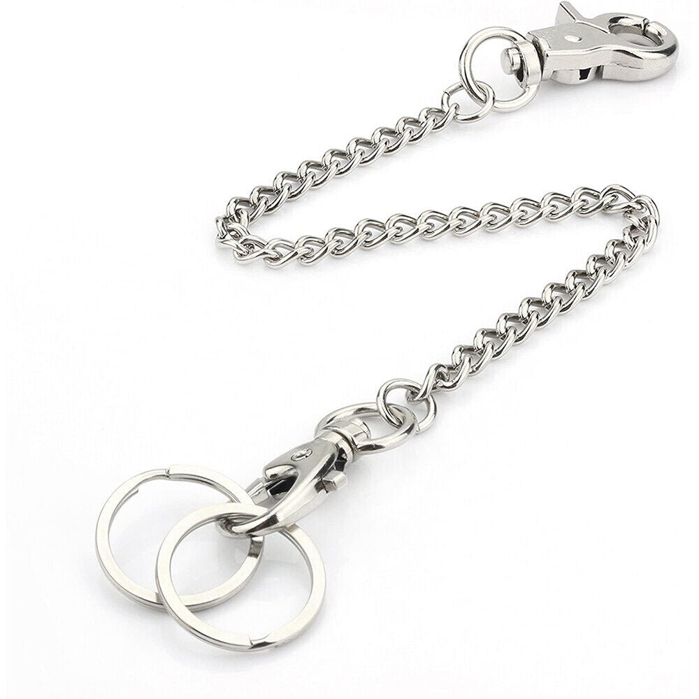 Silver Mental Key Chain Clip Pants Jeans Hip hop Biker Wallet Chain Belt Jewelry