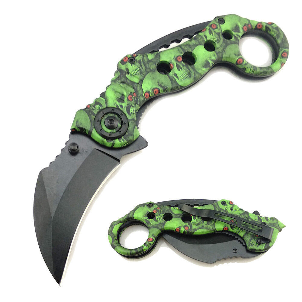 Karambit Folding Knife Survival Tactical Camping Hunting Claw Pocket Knife